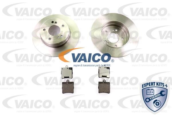 Vaico V3090003 Brake discs with pads rear non-ventilated, set V3090003