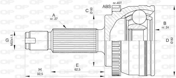 Open parts CVJ5805.10 Joint kit, drive shaft CVJ580510