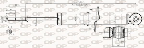 Open parts SAB8526.32 Rear oil and gas suspension shock absorber SAB852632