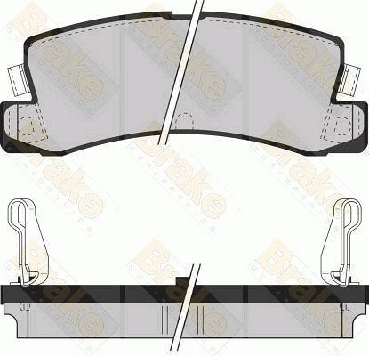 Brake engineering PA534 Brake Pad Set, disc brake PA534