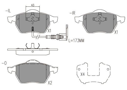 Klaxcar France 24002Z Brake Pad Set, disc brake 24002Z