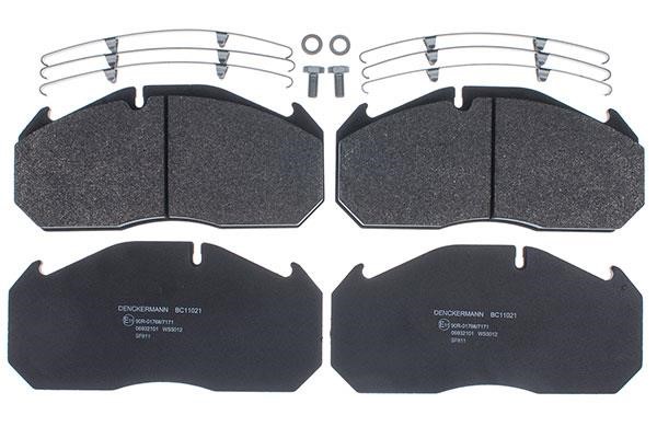 Brake pad MAN: BC11021 Denckermann Brake pad set
