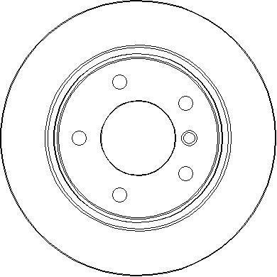 National NBD1458 Rear brake disc, non-ventilated NBD1458