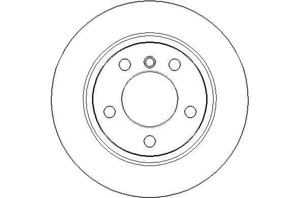 National NBD1861 Rear brake disc, non-ventilated NBD1861