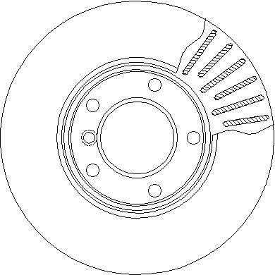 National NBD811 Front brake disc ventilated NBD811