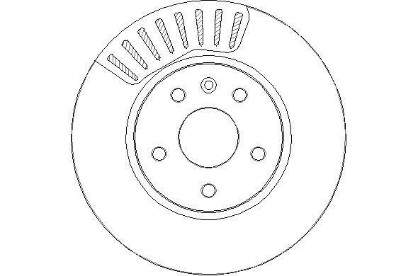 National NBD1915 Front brake disc ventilated NBD1915