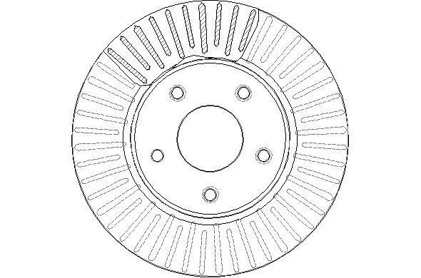 National NBD1867 Front brake disc ventilated NBD1867