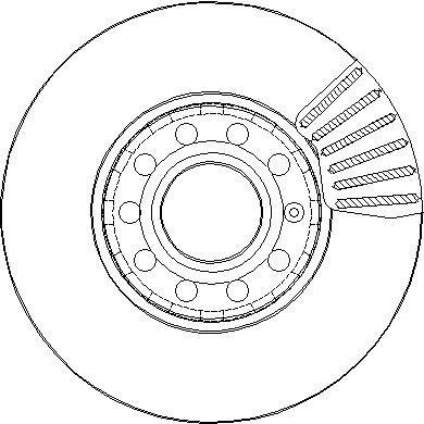 National NBD389 Front brake disc ventilated NBD389
