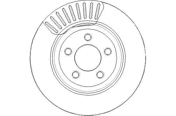 National NBD1849 Rear ventilated brake disc NBD1849