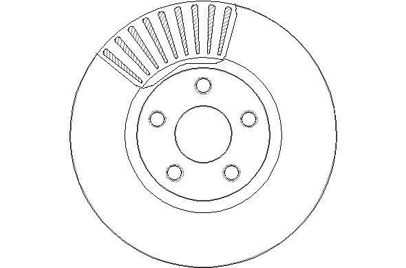 National NBD1919 Front brake disc ventilated NBD1919