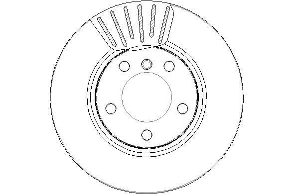 National NBD1858 Front brake disc ventilated NBD1858