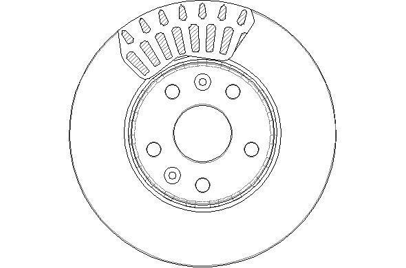 National NBD1865 Front brake disc ventilated NBD1865