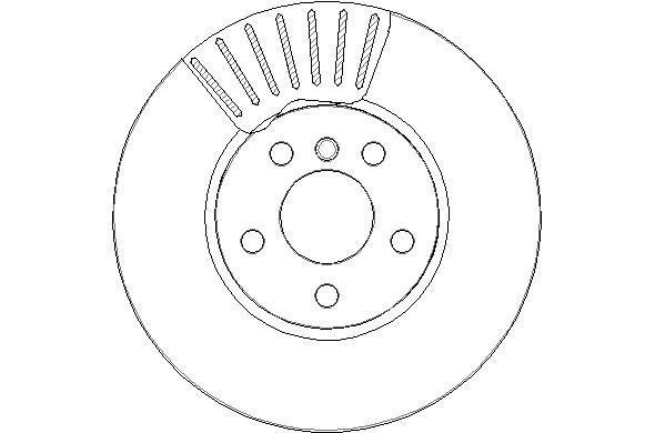 National NBD1868 Front brake disc ventilated NBD1868