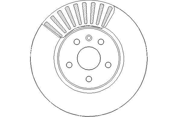 National NBD1914 Front brake disc ventilated NBD1914