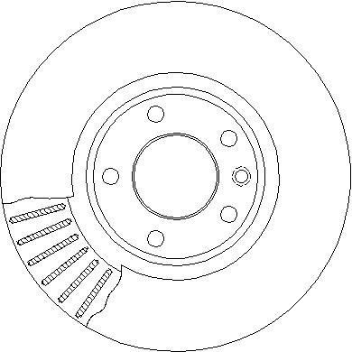 National NBD432 Front brake disc ventilated NBD432