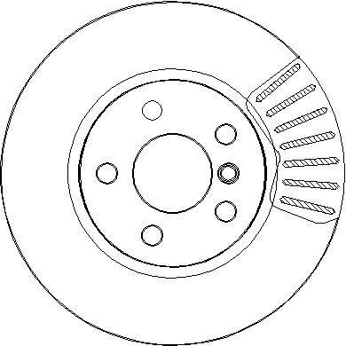 National NBD1942 Front brake disc ventilated NBD1942