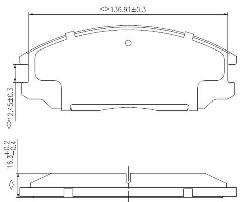 National NP2980 Brake Pad Set, disc brake NP2980