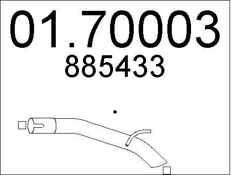 Mts 0170003 Exhaust pipe 0170003