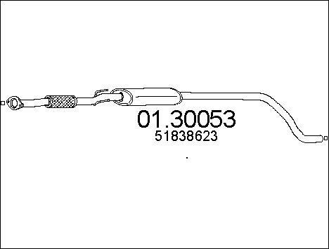 Mts 0130053 Front Silencer 0130053