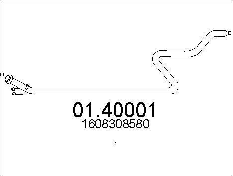 Mts 0140001 Exhaust pipe 0140001