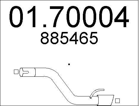Mts 0170004 Exhaust pipe 0170004