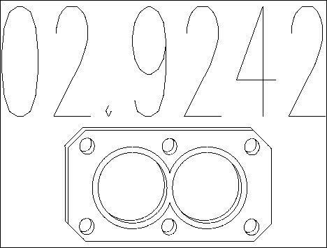 Mts 02.9242 Exhaust pipe gasket 029242
