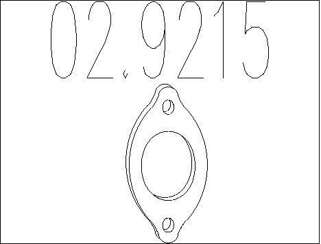 Mts 02.9215 Exhaust pipe gasket 029215