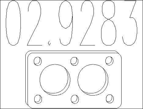 Mts 02.9283 Exhaust pipe gasket 029283