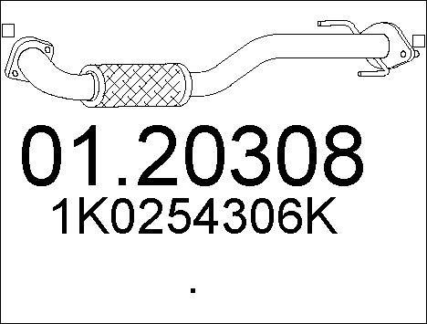 Mts 0120308 Exhaust pipe 0120308