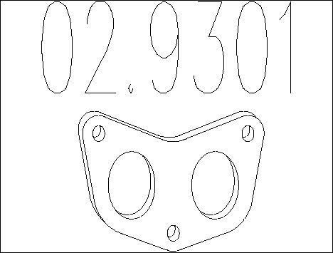 Mts 02.9301 Exhaust pipe gasket 029301