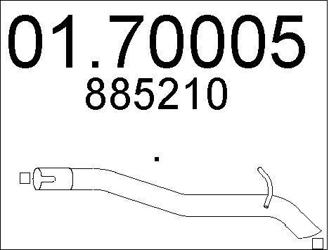 Mts 0170005 Exhaust pipe 0170005