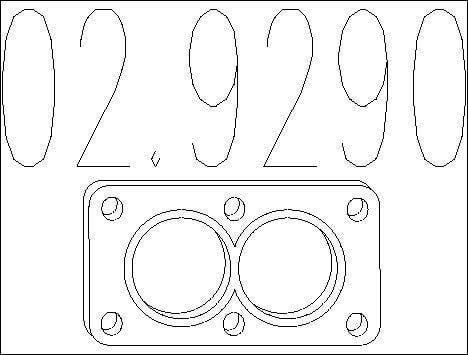 Mts 02.9290 Exhaust pipe gasket 029290