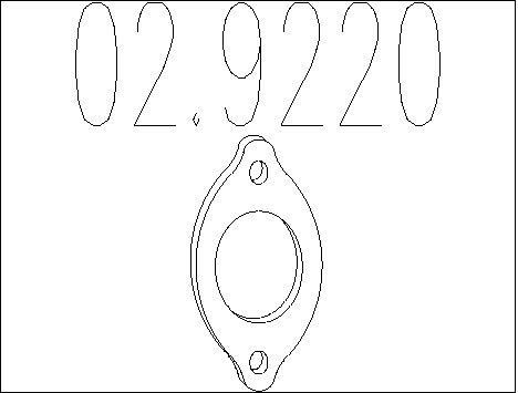 Mts 02.9220 Exhaust pipe gasket 029220