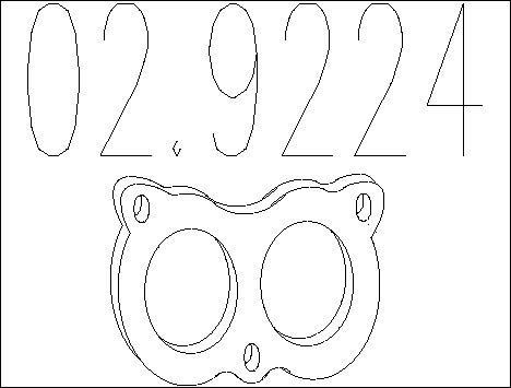 Mts 02.9224 Exhaust pipe gasket 029224