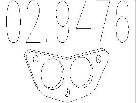 Mts 029476 Exhaust pipe gasket 029476
