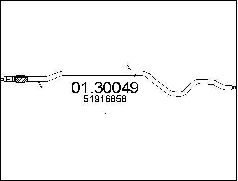 Mts 0130049 Front Silencer 0130049