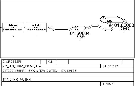 Mts C070581027248 Exhaust system C070581027248