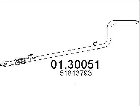 Mts 0130051 Front Silencer 0130051