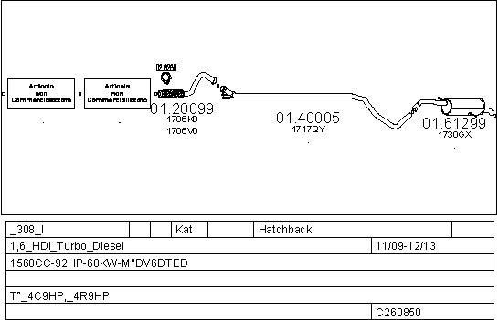 Mts C260850027892 Exhaust system C260850027892