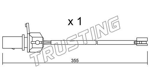 Trusting SU332 Warning contact, brake pad wear SU332