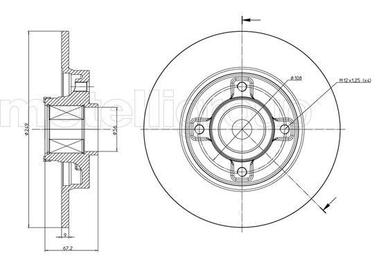 Trusting DF1079A Rear brake disc, non-ventilated DF1079A