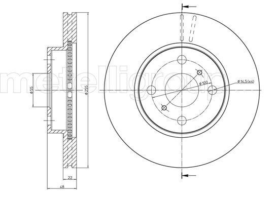 Trusting DF303 Front brake disc ventilated DF303