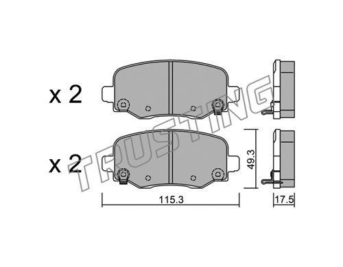 Trusting 10180 Brake Pad Set, disc brake 10180