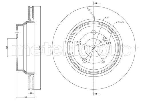 Trusting DF929 Rear ventilated brake disc DF929