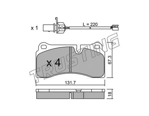 Trusting 10680 Brake Pad Set, disc brake 10680