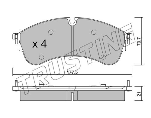 Trusting 1174.0 Brake Pad Set, disc brake 11740