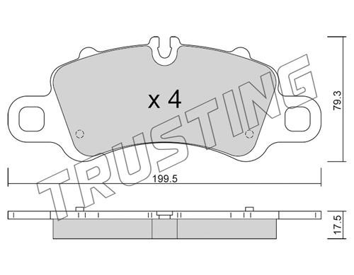 Trusting 1254.0 Brake Pad Set, disc brake 12540