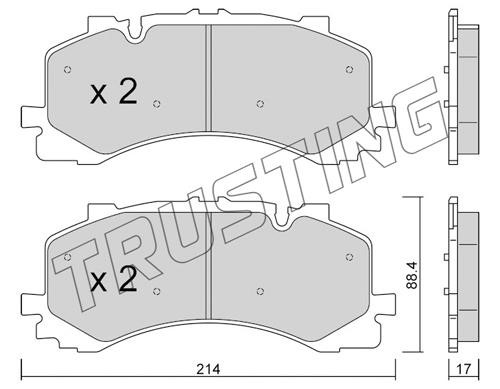 Trusting 1252.0 Brake Pad Set, disc brake 12520