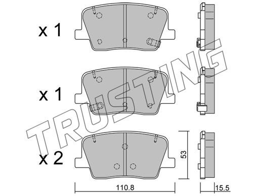 Trusting 1232.0 Brake Pad Set, disc brake 12320