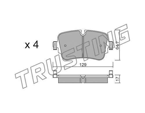 Trusting 1130.0 Brake Pad Set, disc brake 11300